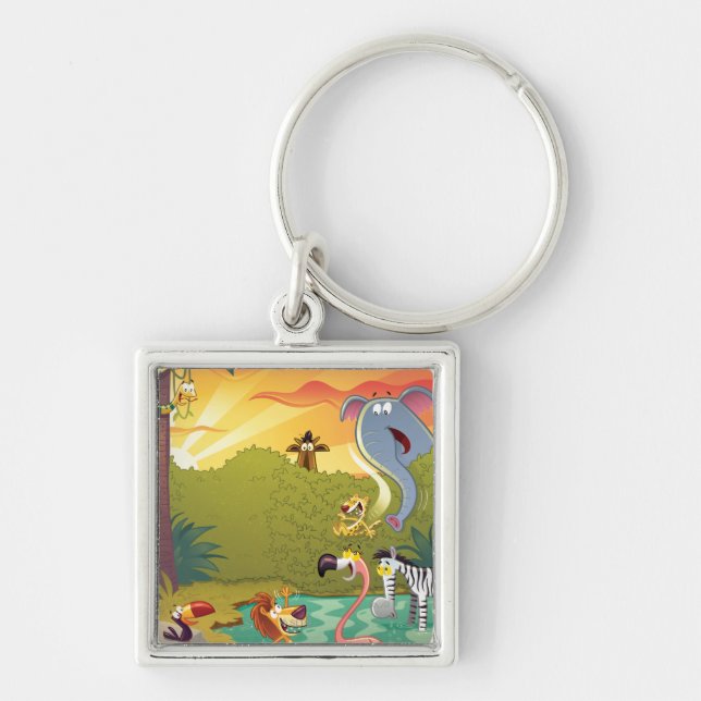 Porte-clés Crépuscule au trou d'eau (Devant)