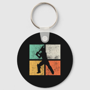 Porte-clés Cricket Tsman Cadeau Joueur Entraîneur Rétro