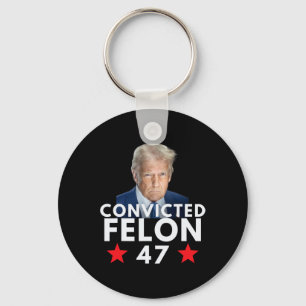 Porte-clés Criminel Condamné 47 Président 2025 Anti Trump Cri