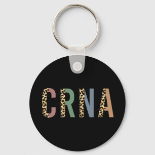 Porte-clés CRNA Nurse Anesthetist Cheetah empreinte de léopar