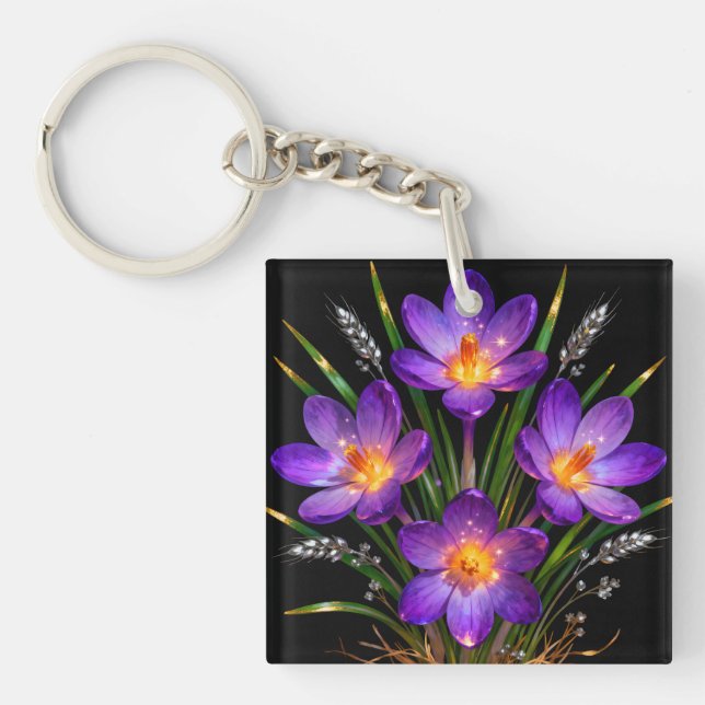 Porte-clés Crocus Violet (Devant)