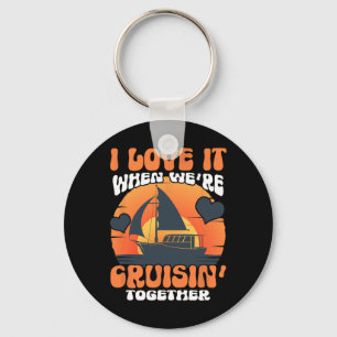 Porte-clés Croisière artistique de croisière cool couple fami
