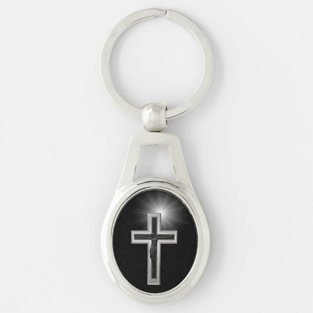 Porte-clés Croix chrétienne (Devant)
