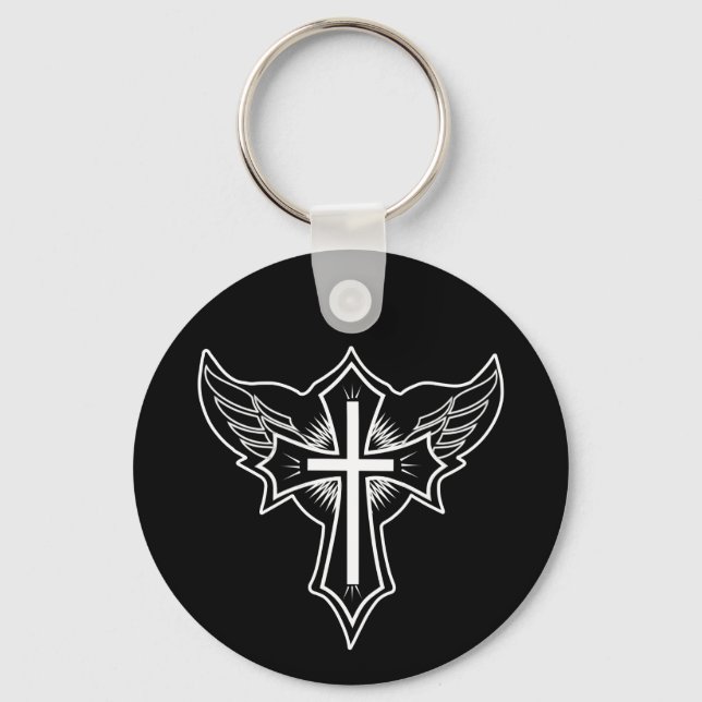 Porte-clés Croix chrétienne (Recto)