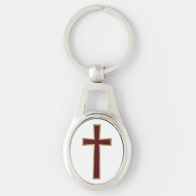 Porte-clés Croix chrétienne (Devant)