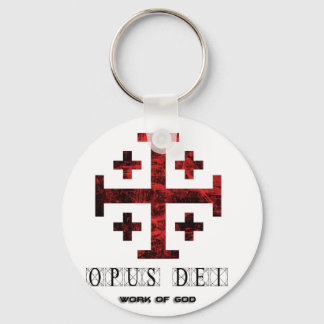 Porte-clés Croix De Jérusalem - Opus Dei - Oeuvre De Dieu