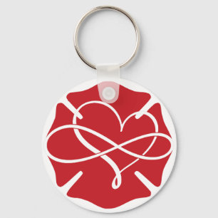 Porte-clés CROIX DE MALTE avec CŒUR et SYMBOLE INFINI [MH8]