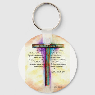 Porte-clés Croix de prière du Seigneur