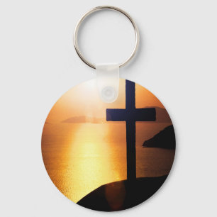 Porte-clés Croix d'or