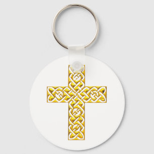 Porte-clés Croix d'or