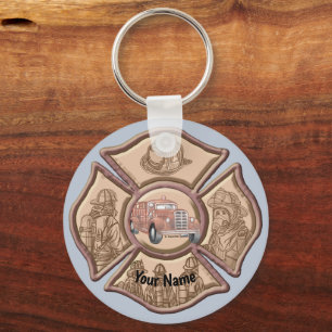 Porte-clés Croix maltaise des pompiers