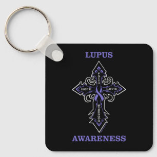 Porte-clés Croix/Prise de conscience...Lupus