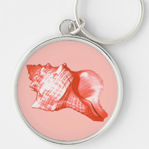Porte-clés Croquis en coquille de cône - corail, coquille ros