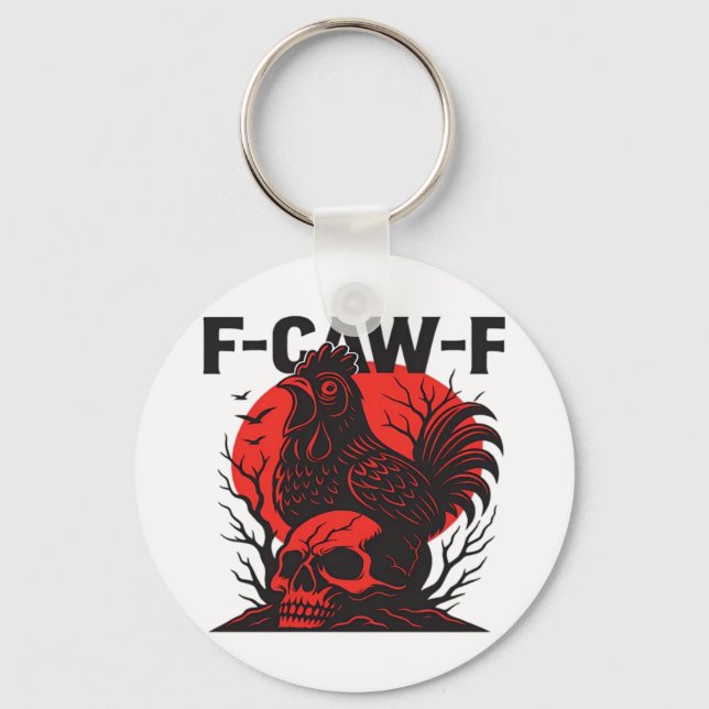 Porte-clés Crow F-Caw-F Funny Gothic Humor (Recto)