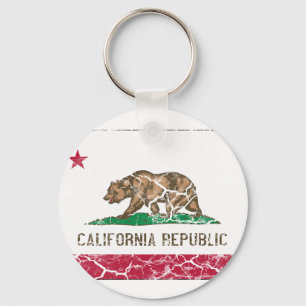 Porte-clés Cru de drapeau d'état de la Californie