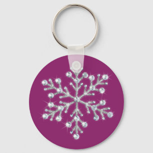 Porte-clés Crystal Snowflake Keychain