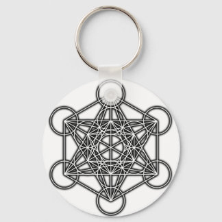 Porte-clés Cube de Metatron (Noir)