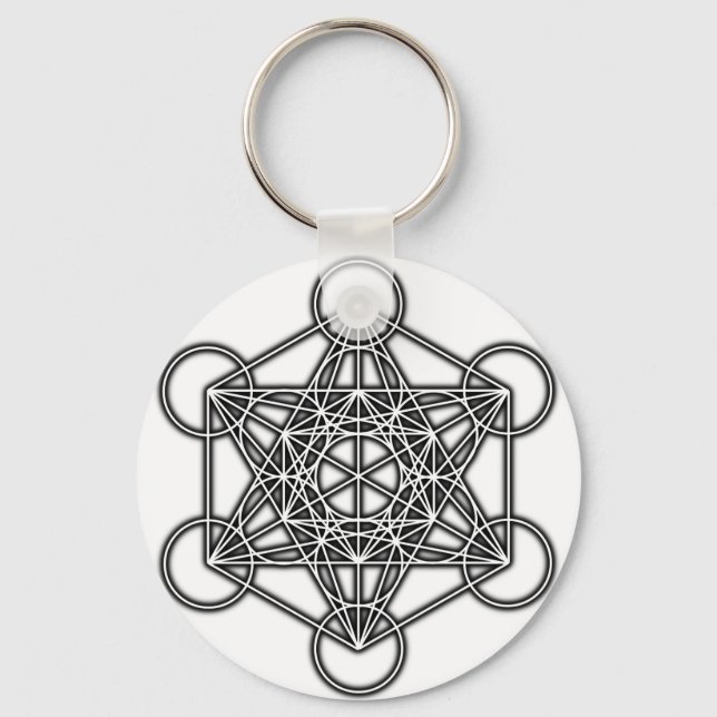 Porte-clés Cube de Metatron (Noir) (Recto)