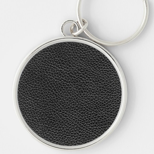 Porte-clés Cuir noir Faux (Devant)