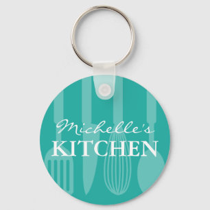 Porte-clés Cuisine de nom personnalisé ustensiles de cuisine 