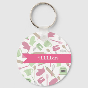 Porte-clés Cuisine rose thème Porte - clé personnalisé
