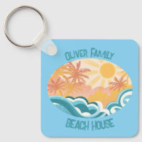 Cuisine Vintage Beach Waves Sunshine Blue Surfer