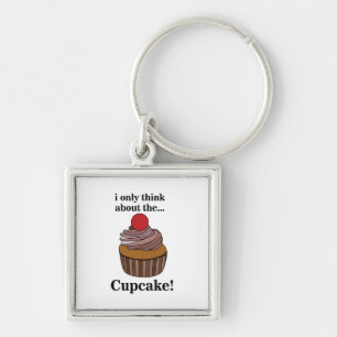 Porte-clés Cupcake Je Ne Pense Qu'À Cupcake