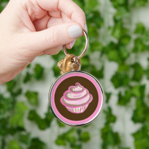 Porte-clés Cupcake Tourbillon Rose