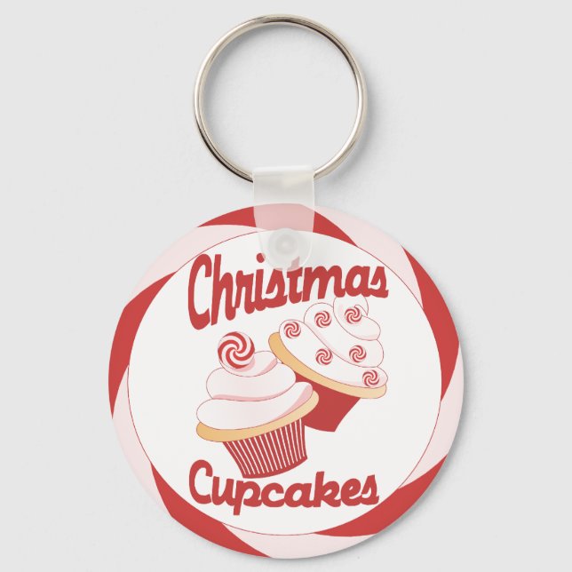 Porte-clés Cupcakes Noël (Recto)