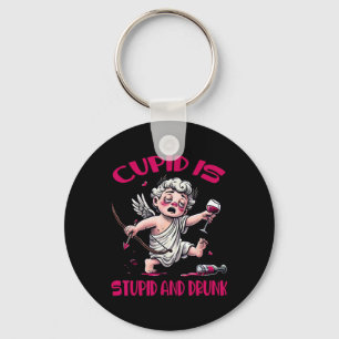 Porte-clés Cupid est stupide et ivre Anti-valentine Fun