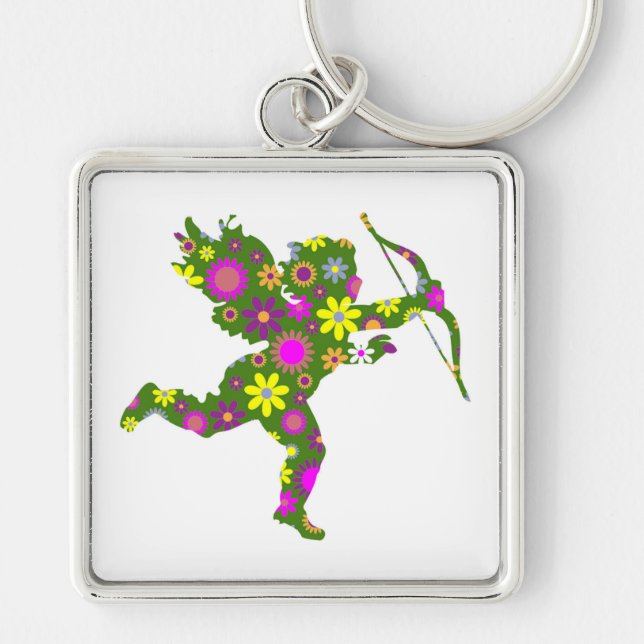 PORTE-CLÉS CUPIDE FLORAL (Devant)