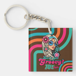 Porte-clés Custom 70's Rétro Disco Anniversaire Boogie Groovy