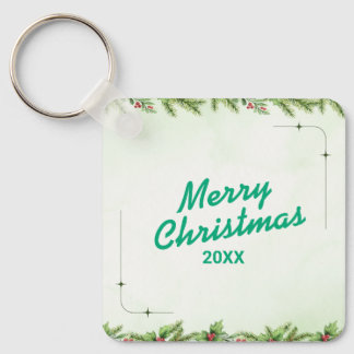 Porte-clés Custom Christmas Square Metal Keychain