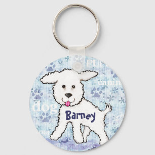 Porte-clés Custom Name Bichon Frise Dog Keychain