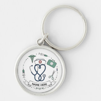 Porte-clés Custom Nurse Name Keychain | Medical Appreciation 