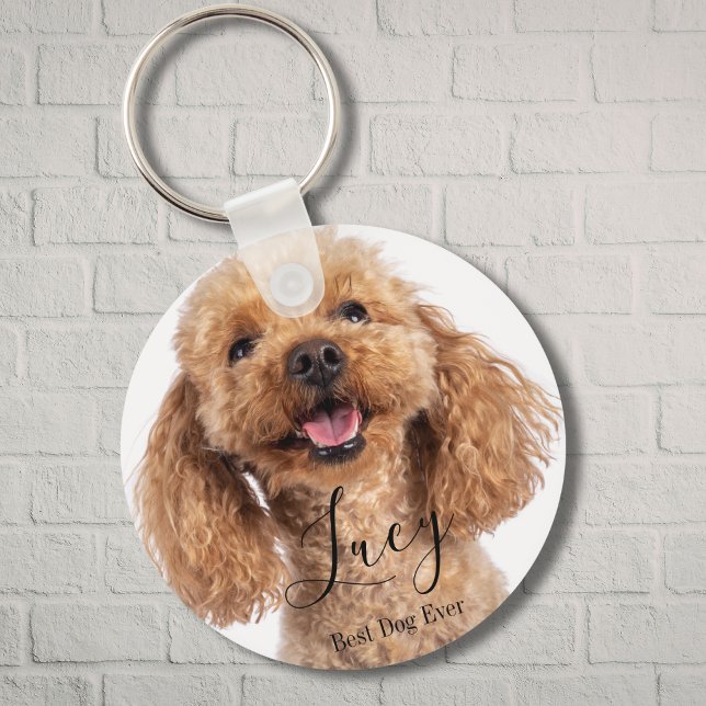Porte-clés Custom Photo Poodle Personalized Dog Lover (Créateur téléchargé)