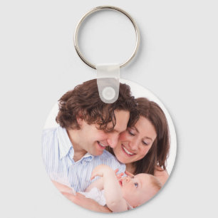 Porte-clés Custom photo simple minimalist family keychain