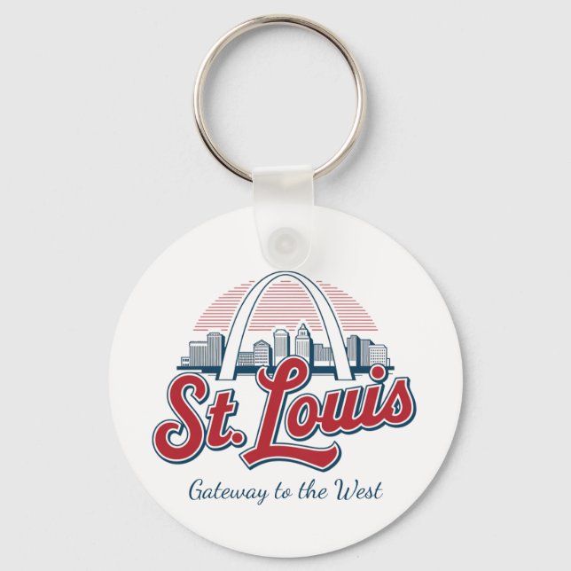 Porte-clés Custom Photo & St. Louis Gateway Arch Slogan (Recto)