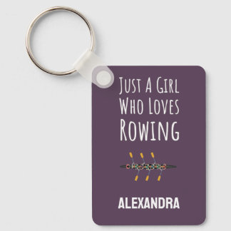 Porte-clés Custom Pink Rowing Girls Rower Kids Personalized