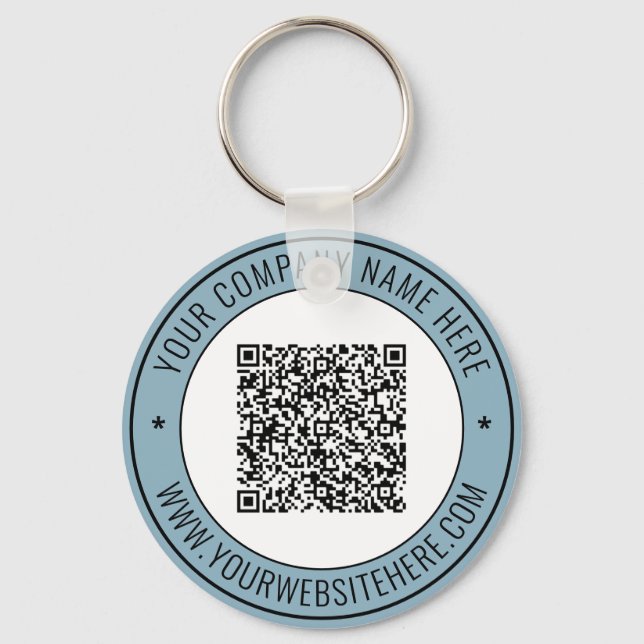 Porte-clés Custom QR Code and Text Keychain - Promotional (Recto)