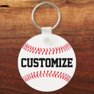 Porte-clés Custom Text Baseball Keychain