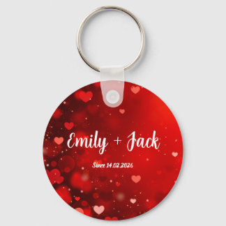 Porte-clés Custom Valentine  Love Gift for Him & Her