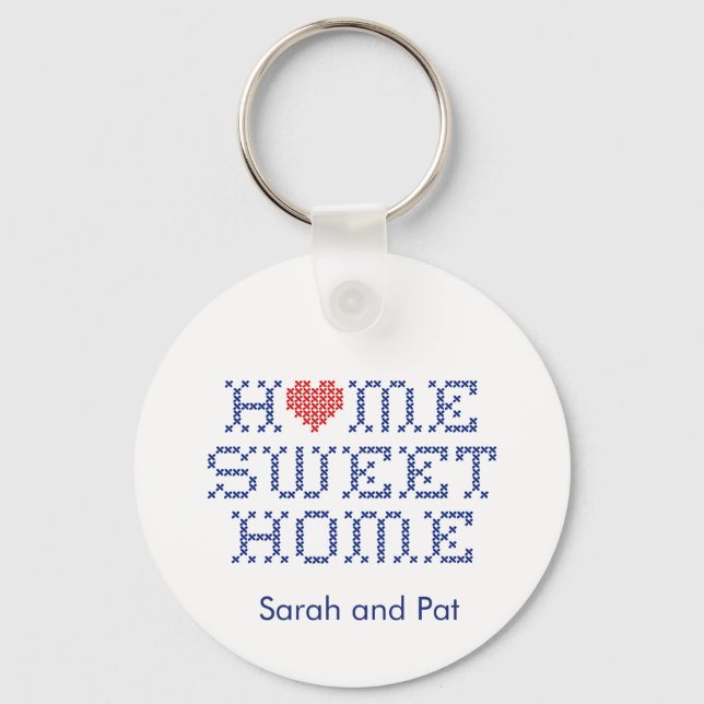 Porte-clés Customisez votre maison Sweet Home (Recto)