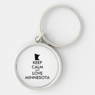 Porte-clés Customizable KEEP CALM and LOVE MINNESOTA