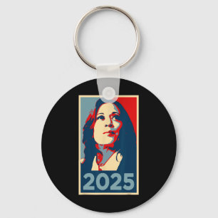 Porte-clés Cute 2025 Inauguration Kamala Harris Obama Poster