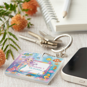 Porte-clés Cute arc-en-ciel sirène poisson tortue étoile Anni