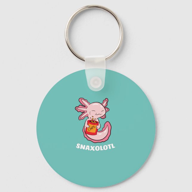 Porte-clés Cute Axolotl Lover Snaxolotl Kawaii (Recto)