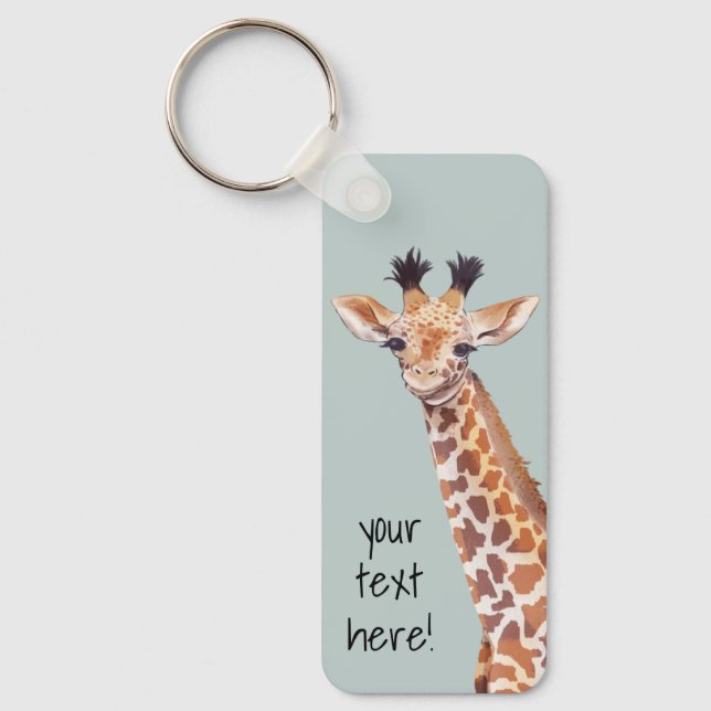 Porte-clés Cute Baby Giraffe Personnalisée (Recto)