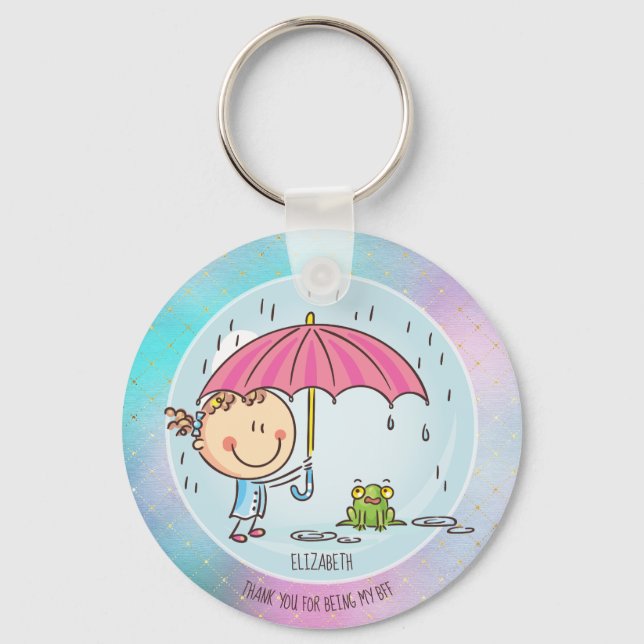 Porte-clés Cute BFF Besties Kawaii Toxits for Girls Friends (Recto)