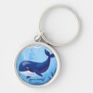 Porte-clés Cute Blue Whale Keychain